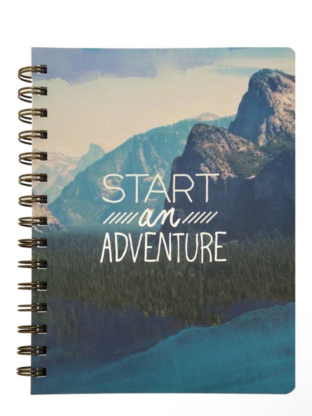 Start an Adventure Spiral Notebook - Blue Mountain Cover